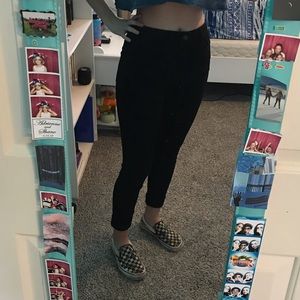 Black Hollister high rise super skinny jeans